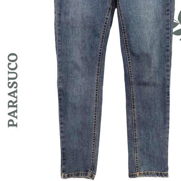 🛍️3/$40 Parasuco Mid-Rise Pull-On Skinny Jeans in Classic Blue Elastic Waist 29 - Picture 5 of 6